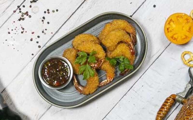 Хвосты тигровых креветок с соусом Лемонграсс