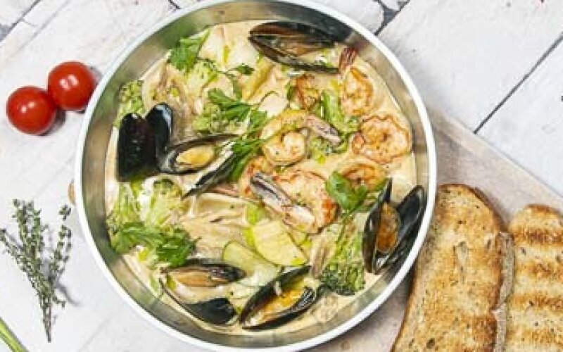 Соте из морепродуктов