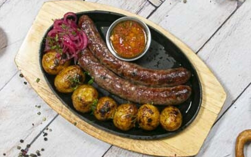 "Бамбергские" с картофелем на мангале