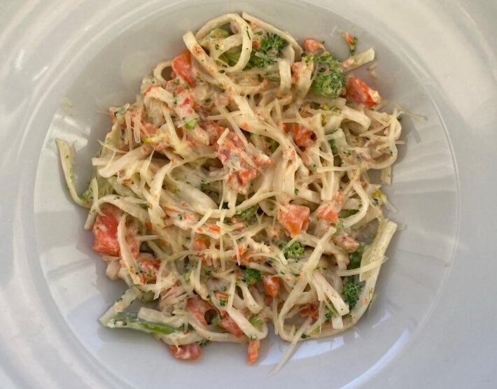 Паста с семгой