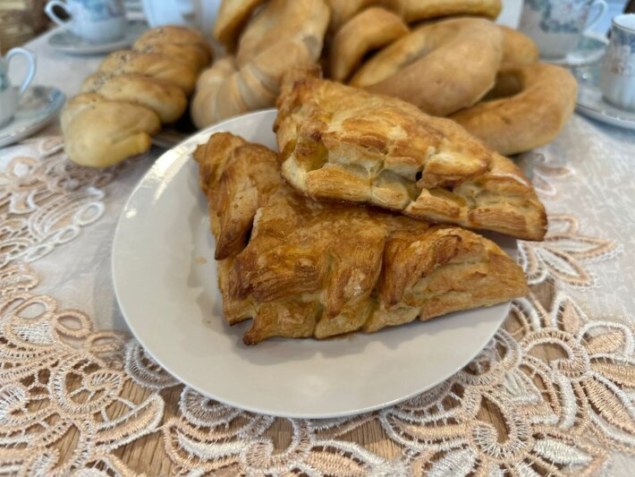 Слойка с картофелем и курицей