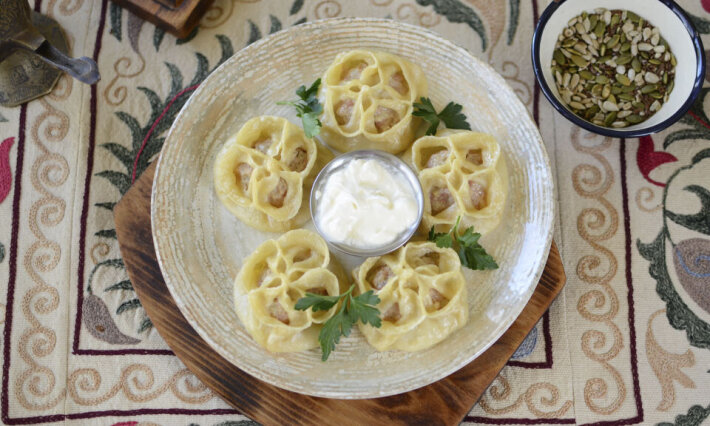 Манты с цыпленком