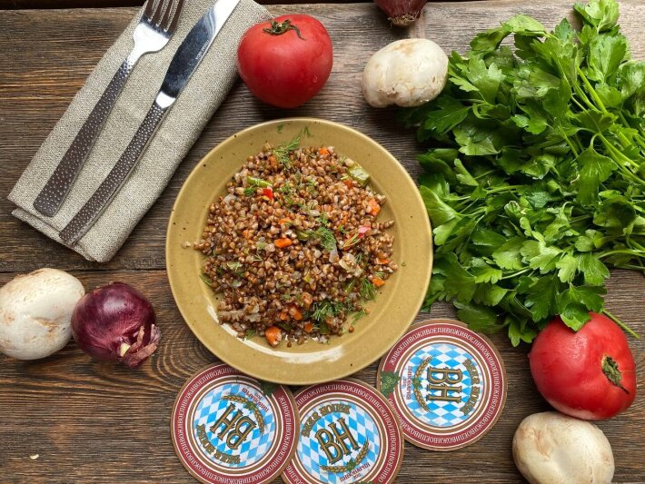 Гречка с овощами