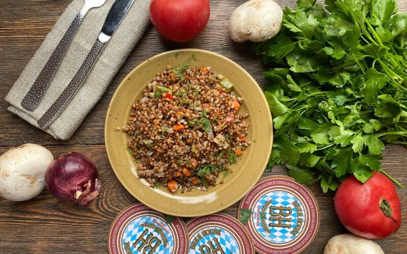 Гречка с овощами