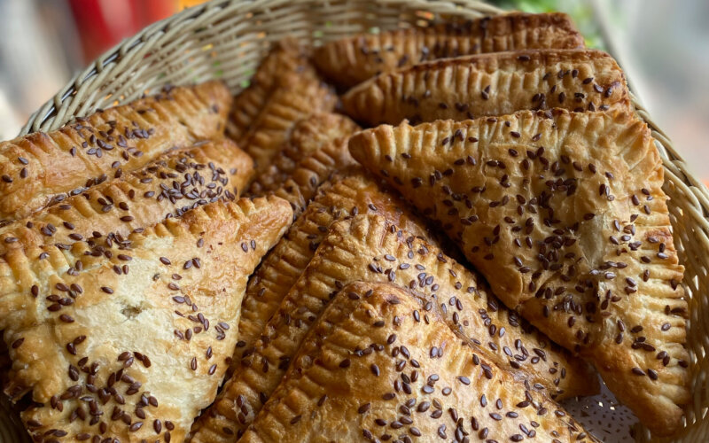 Слойка с грибами и сл. Сыром