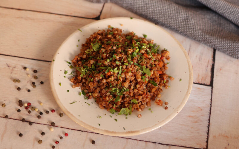 Гречка с овощами