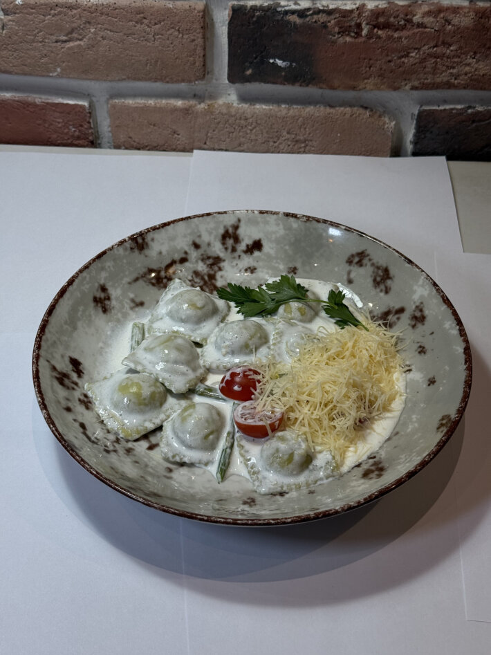 Равиоли с индейкой и шпинатом