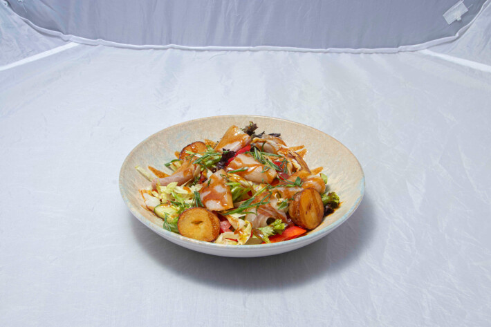 Салат с сомом по-Астрахански