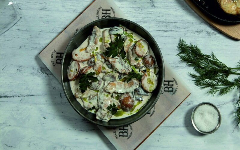 Фиш строганов из сома