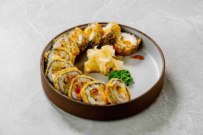 Темпура с креветкой и мидиями