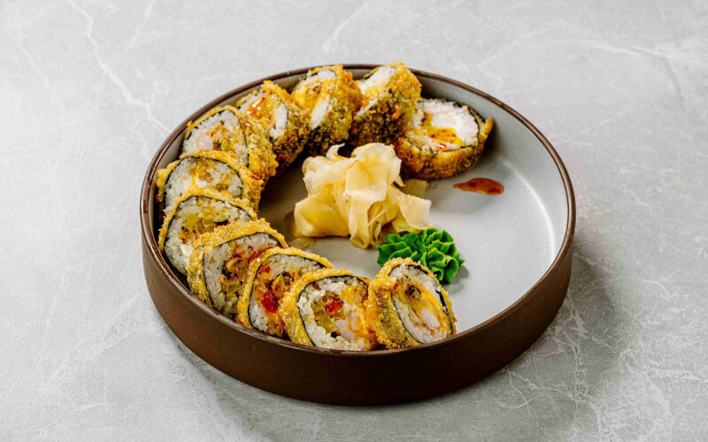 Темпура с креветкой и мидиями