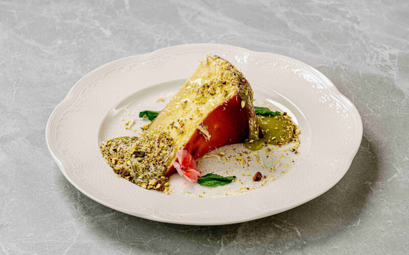 Баскский чизкейк с фисташкой