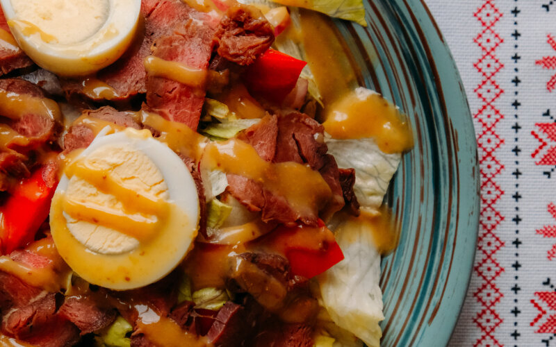 Салат с говядиной