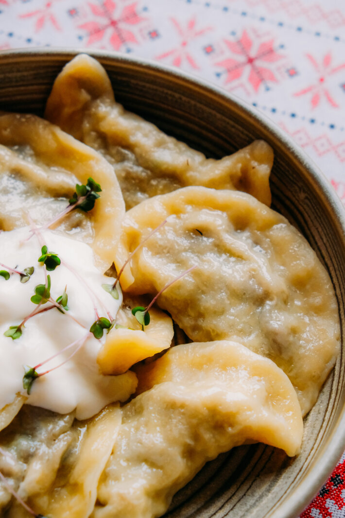 Вареники с грибами