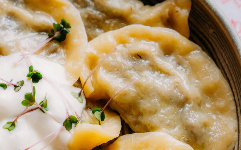 Вареники с грибами