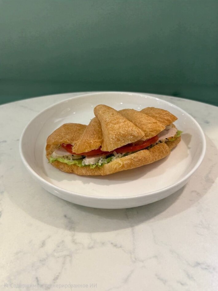 Круассан с куриной грудкой