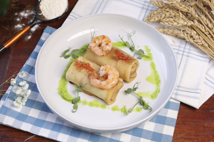 Блины с морепродуктами