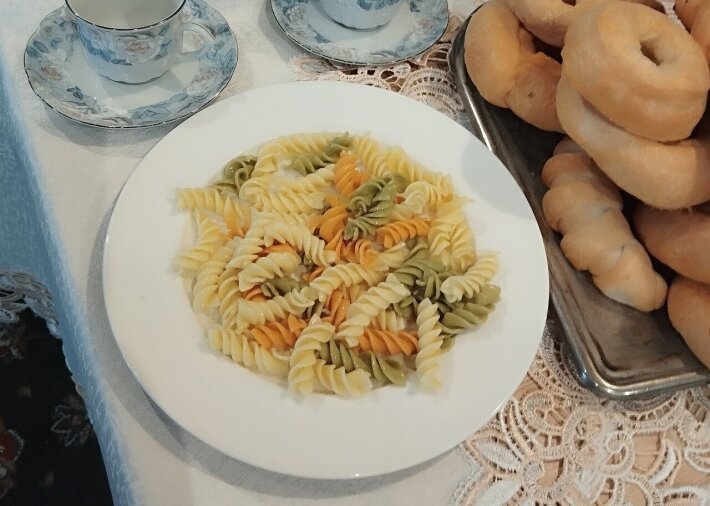 Макароны три цвета