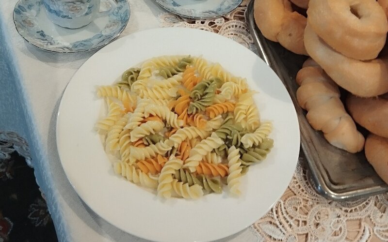Макароны три цвета