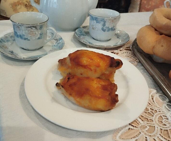 Рулетик с грибами и сыром