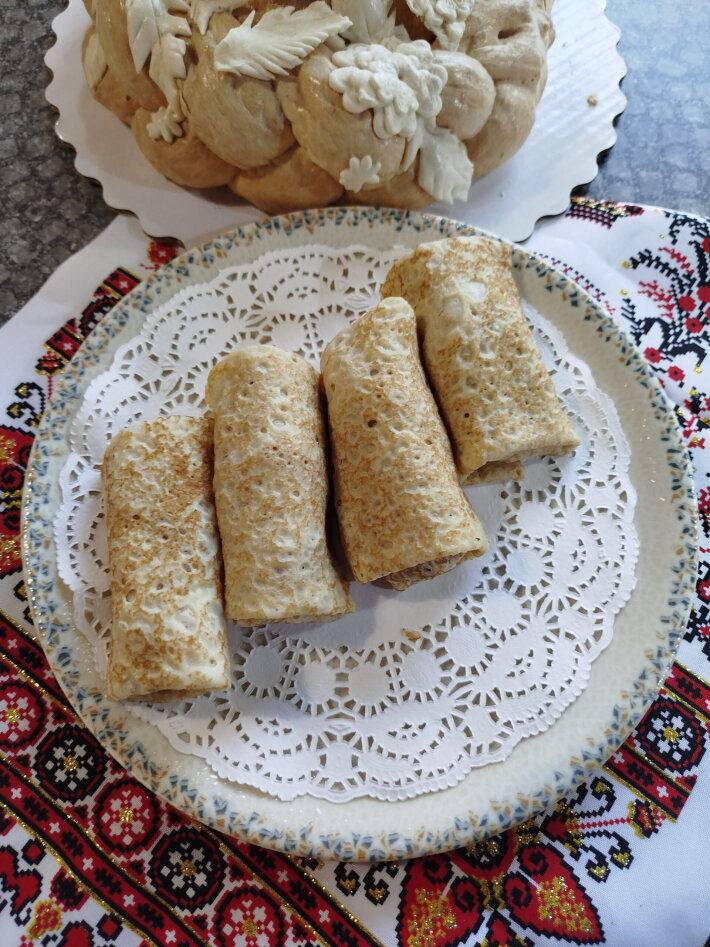 Блин с курицей и сыром