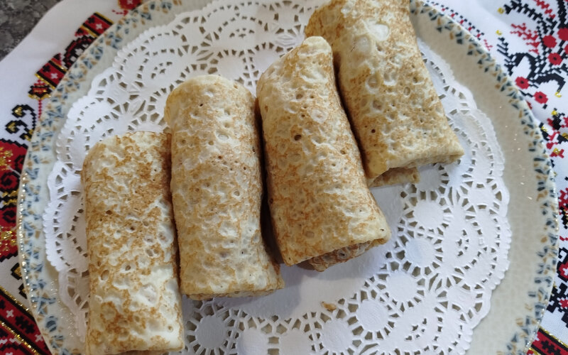 Блин с курицей и сыром