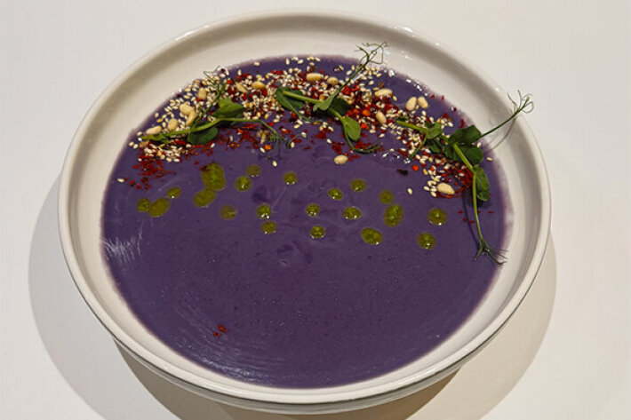 Нежный суп-пюре с красной капустой