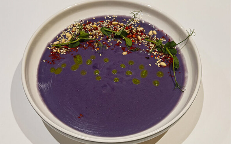 Нежный суп-пюре с красной капустой