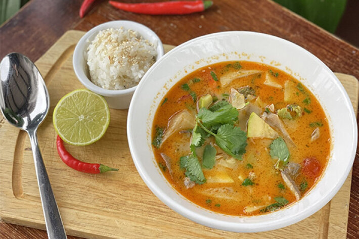 Постный тайский суп