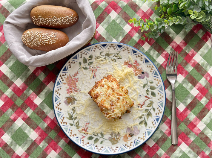 Лазанья с мясом и овощами