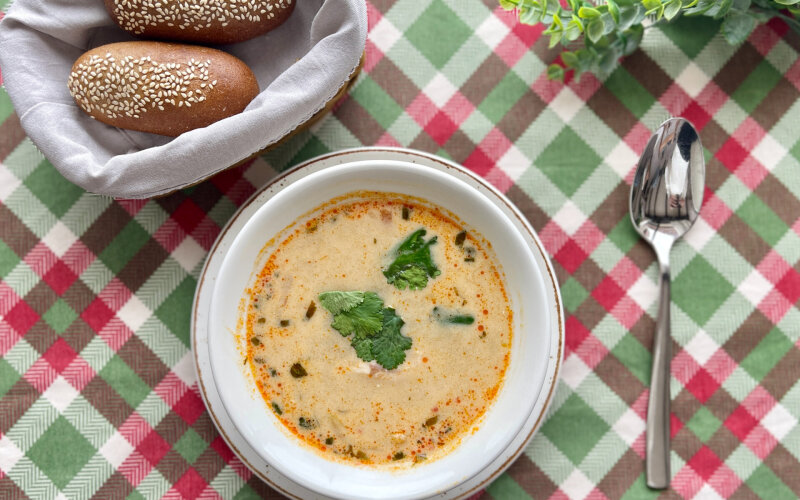 Тайский суп с курицей