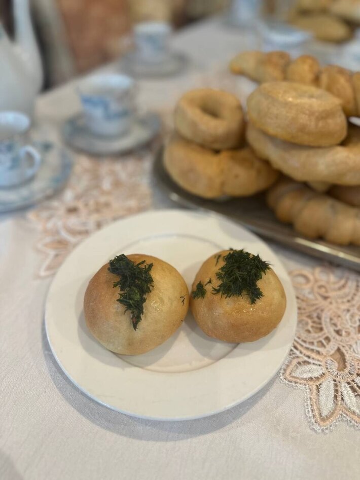 Булочка баварская с чесноком