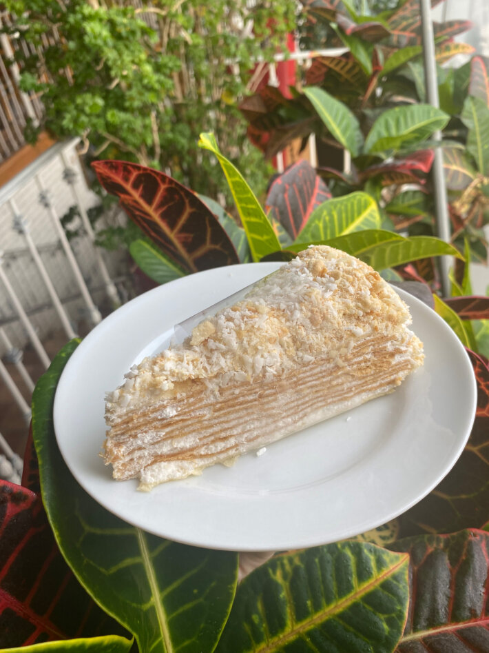Торт «Наполеон» на кокосовом молоке