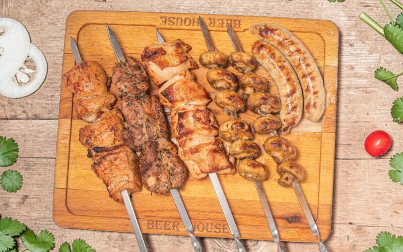 Сет «Мясо, уголь, два шампура»