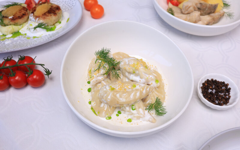 Пельмени из осетрины