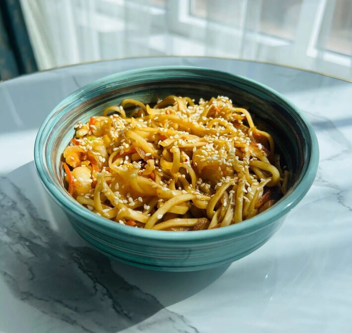 Лагман с морепродуктами
